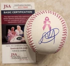 Sandy Alcantara Signed OMLB Mother's Day Breast Cancer Baseball w/ JSA COA