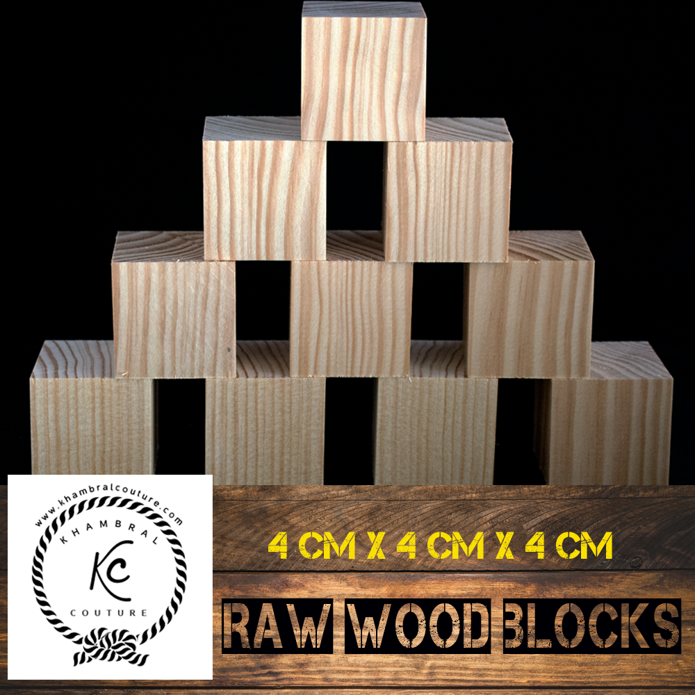 unfinished wooden baby blocks