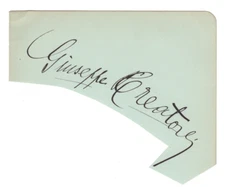 Giuseppe Creatore Signed Clip / Autographed Italian Bandleader
