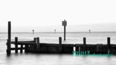 Digital Photo Wallpaper 4K Image Background Mobile Bay Docks in Black & White