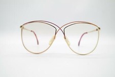 Vintage Zeiss 6821 4200 Gold Violet Orange Oval Glasses Eyeglass Frame NOS