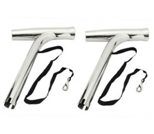 2 Pack Stainless Steel Fishing Rod Holder Outrigger Plug-in Marine Boat Yacht 