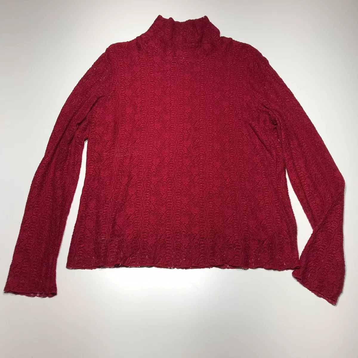 Red lace deals turtleneck