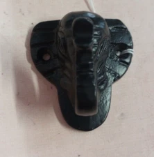 Black Elephant Cast Iron Robe Hook Towel Bath Coat Purse Hat