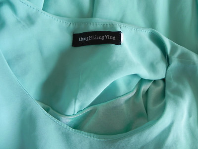 Liang E Liang Ying Maxi Dress A-Line Seafoam Green/Blue Sleeveless Size M |  eBay