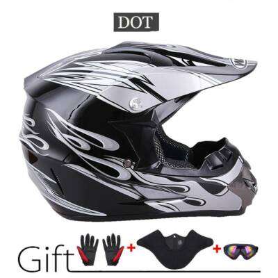 GLX GX23 Dirt Bike Full Face Helmet, DOT Approved, Off-Road ATV, Matte - View #4