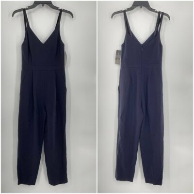 French Connection NWT Anana Whisper Jumpsuit One Piece Playsuit Utility Blue 2