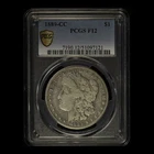 1889-CC $1 Morgan Silver Dollar - Carson City Mint - PCGS F12 - Free Ship USA