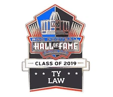 Class of 2019 Ty Law NFL Pro Football HOF Inductee Pin-New England Patriots