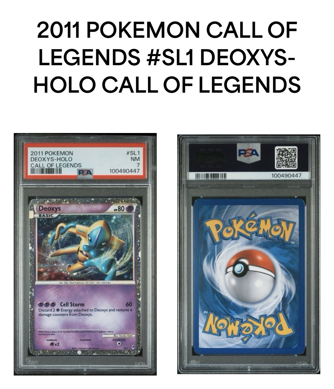 shiny deoxys pokemon card pokemon Call of Legends Deoxys Holofoil / Moderately Played