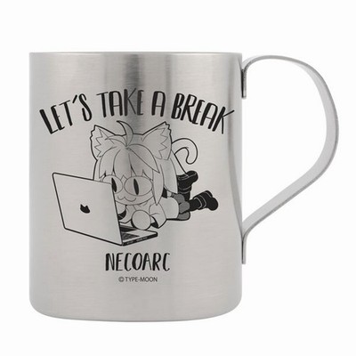 TYPE-MOON Neco-Arc Stainless Steel Double Wall Coffee Mug 290mL Silver