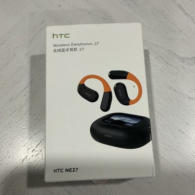 HTC NE27 Wireless Bluetooth Earphones, Charging Case, HD Voice, Black Orange
