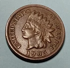 ■ 1905 INDIAN PENNY ONE CENT ☐ XF