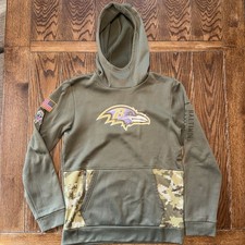 Nike Therma Fit Ravens Salute To Service Hoodie Youth XL Camo NFL On Field