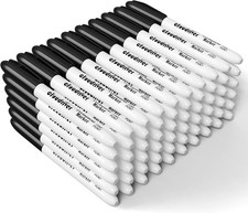 Black Permanent Markers Fine Tip, 60 Packs Permanent Markers Bulk, Quick Drying