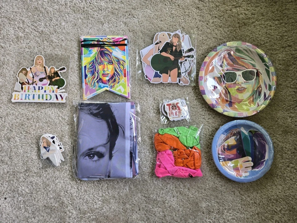 泰勒·斯威夫特派对用品套装全新 5x 3 英尺横幅生日 BD 横幅免费礼物 — 第 2/4 张图片