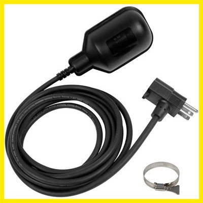 Universal Tethered Sump Pump Float Switch with 10FT Cable Piggyback Plug, AC ...