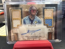 2025 Topps Museum Junior Caminero Signature Swatches Quad Relic Auto /125 🔥