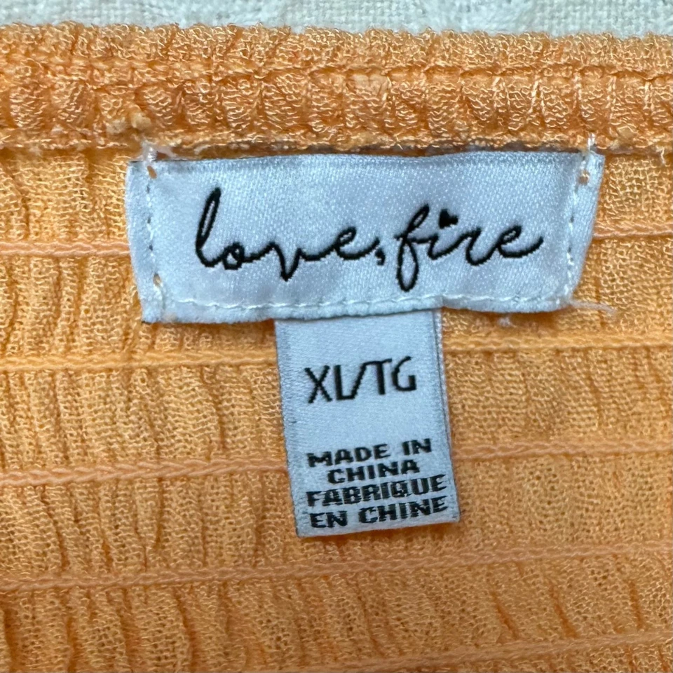 Vestido Love Fire Niñas XL en Niveles Sin Mangas Forrado Encaje Borde Playa Nordstrom Foto 3 de 4