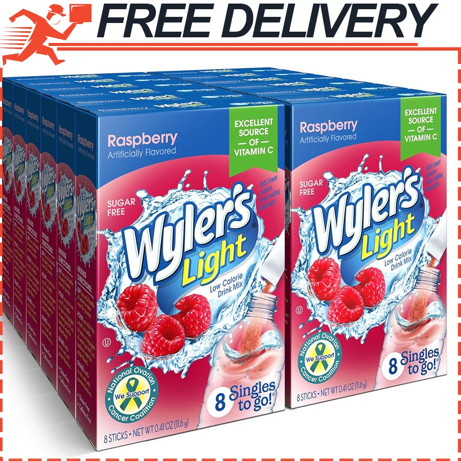 Wylers Light Singles To Go Powder Packets Water Drink Mix 96
