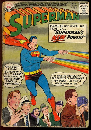 Superman #125 Unrestored Early Silver Age Superhero Vintage DC Comic 1958 GD-