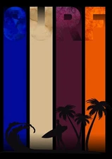 SURF Poster | Digital Download | Ocean Waves Wall Art Printable