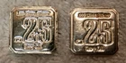 Rare! Lot of 2 Sons of Liberty 1/4oz (.25oz)  .999 Fractional Silver Stamped Bar