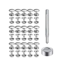 Heavy Duty 15mm Stainless Steel Snaps 60Pieces Metal Fasteners Plus Mounting