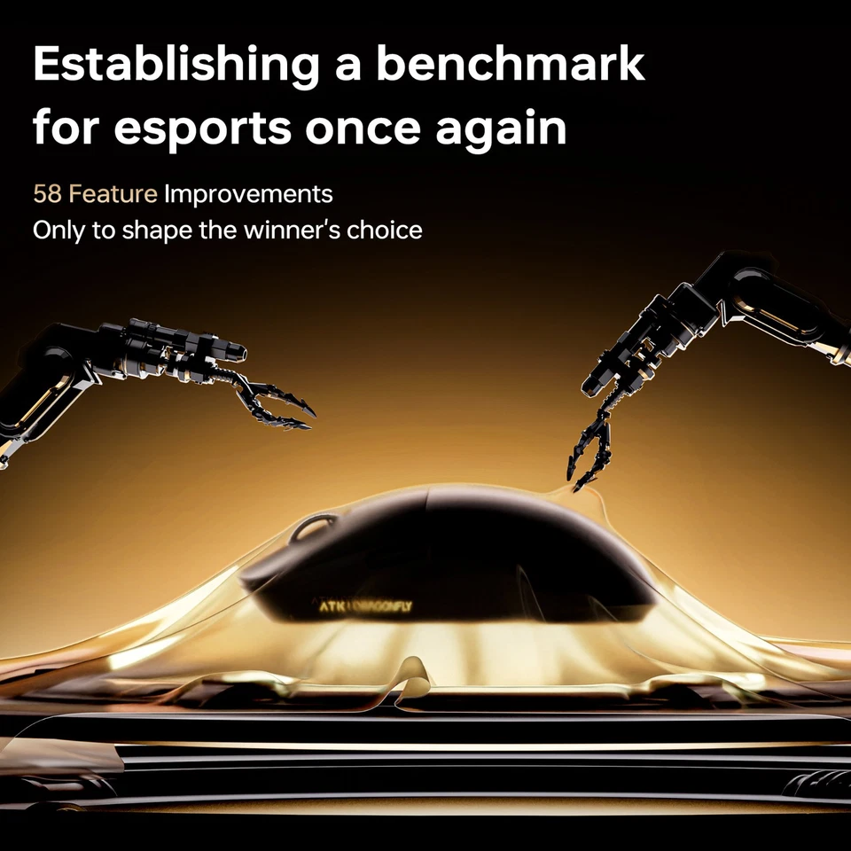 ATK Dragonfly A9 AIR – PAW3950 Ultra Nordic 54L15 Dual 8K Wired/Wireless mouse - Image 4 of 4