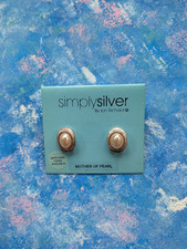 Simply Silver by Jon Richard Mother of Pearl Earrings, Unworn/Original Packaging