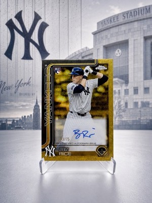2025 Topps Gilded Collection - Chrome Gold Autographs Ben Rice Yellow /75 AU, RC