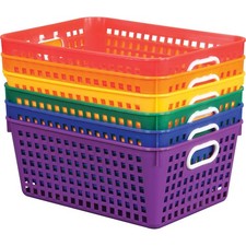 Large Plastic Storage Baskets with Handles
