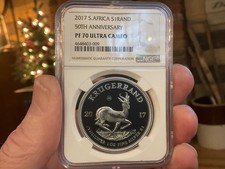 2017 Krugerrand Silver NGC Proof 70. Cert# 4648403-009 FIRST SILVER KRUGERRAND