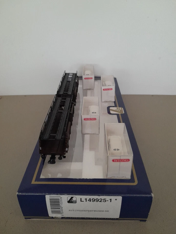Lima L149925-1 DB III Autotransportwg. m.4 WIKING VW Käfer #830 H0/DC-OVP,C8-neu - Bild 3 von 4