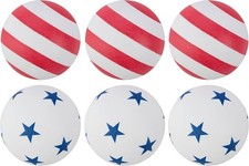 STIGA Regulation Size and Weight Ping Pong Balls - 6, Stars Stripes