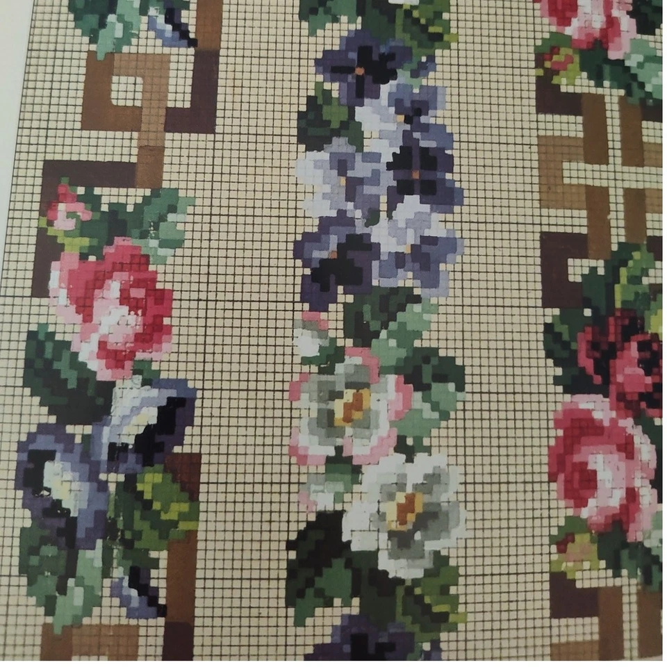 Permin of Copenhagen Nostalgia Flower Floral Cross Stitch Patterns   - Image 4 of 4