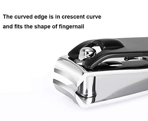 Large Nail Clippers Set 2 Pcs Stainless Steel Curved Blade Fingernail Toenail