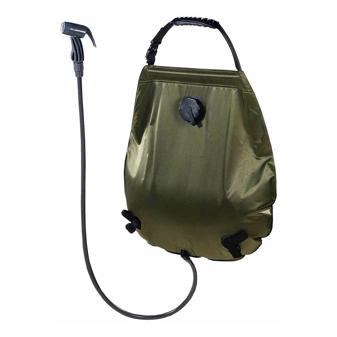 Max Outdoors Deluxe Solar Shower 20ltr Outdoor Camping Army Cadet Green