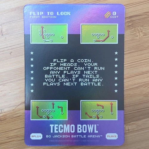 FLIP TO LOCK (FOIL) BPL14 Bo Jackson Battle Arena Tecmo Bowl Bonus Play Foil