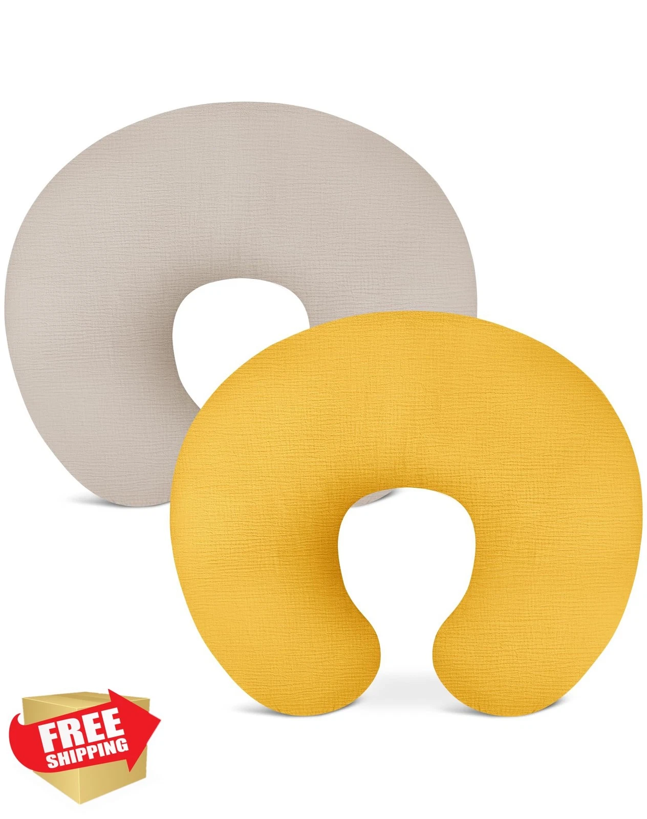 Wimist 2pk Muslin Nursing Pillow Covers Beige Mustard
Opens in a new window or tab
