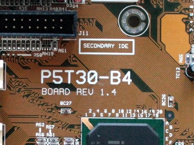Motherboard, tekram p5t30-b4 rev 1.4, at, 3x isa, 4x pci, rev 1.4 - Image 2 of 3