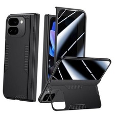for Google Pixel-9-Pro Fold Case: Slim Hinge Stand Case with Dark Black