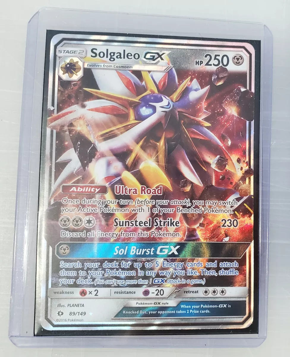 Pokemon TCG Sun and Moon Card Solgaleo GX 89/149 Full Art Rare