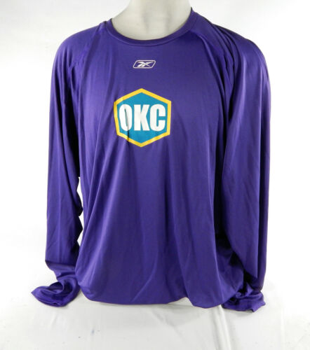 2006-07 New Orleans Hornets OKC Game Issued Purple Training Shirt 4XL DP68967 - Imagen 1 de 5