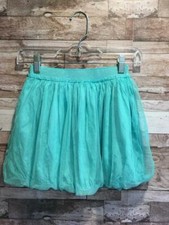 GAP KIDS GIRLS AQUA GREEN TULLE BUBBLE SKIRT SPARKLY WAISTBAND GIRLS MEDIUM 8