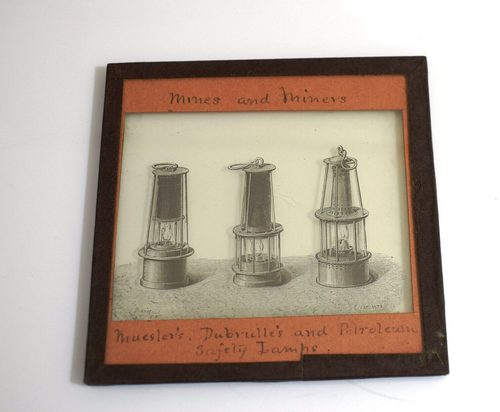 COAL MINING : VARIOUS SAFETY LAMPS C1875 Magic Lantern Slide MINERS - Picture 5 of 5