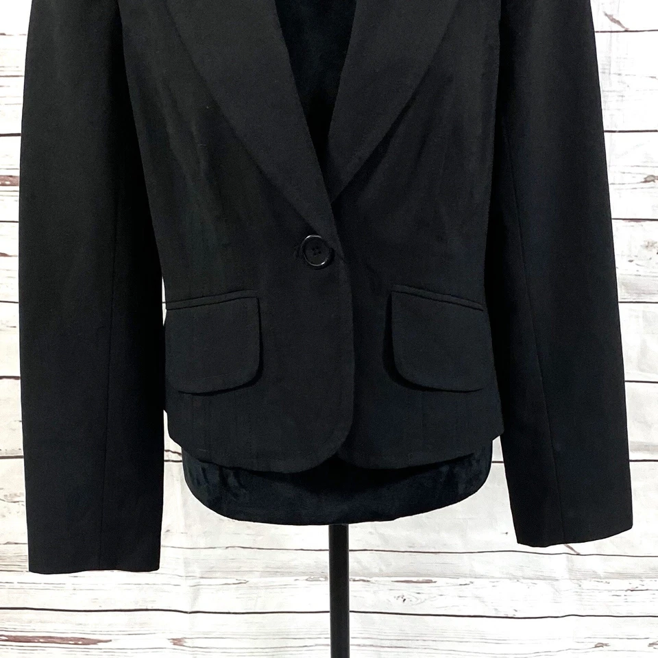 Blazer Trina Turk para mujer una parte inferior ajustado negro carrera talla 10 Foto 3 de 4