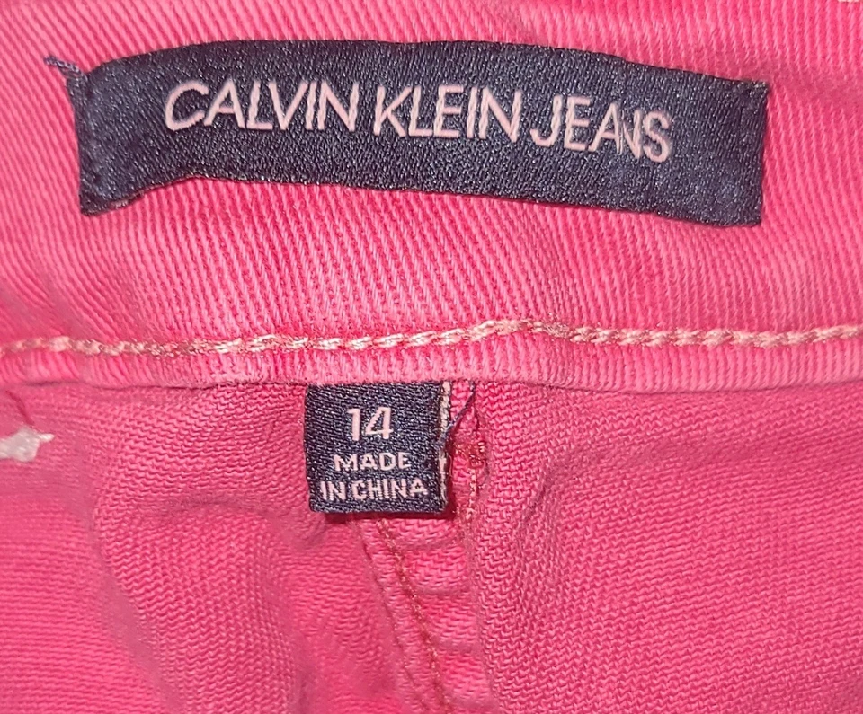 Calvin Klein Shorts Womens 14 Pink Bermuda Cotton Regular Fit Button Fly - Image 3 of 4