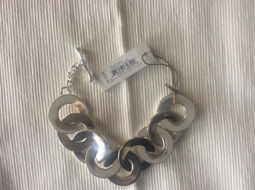 $425~NWT~ROBERT LEE MORRIS STUDIO~SILVER LINKED CIRCLES CHAIN BRACELET~DESIGNER~ - Picture 9 of 11