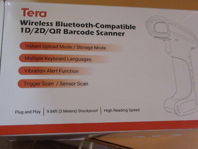 New In Box Tera Pro 8100 Industrial Wireless Barcode Scanner 2D QR 1D Bar